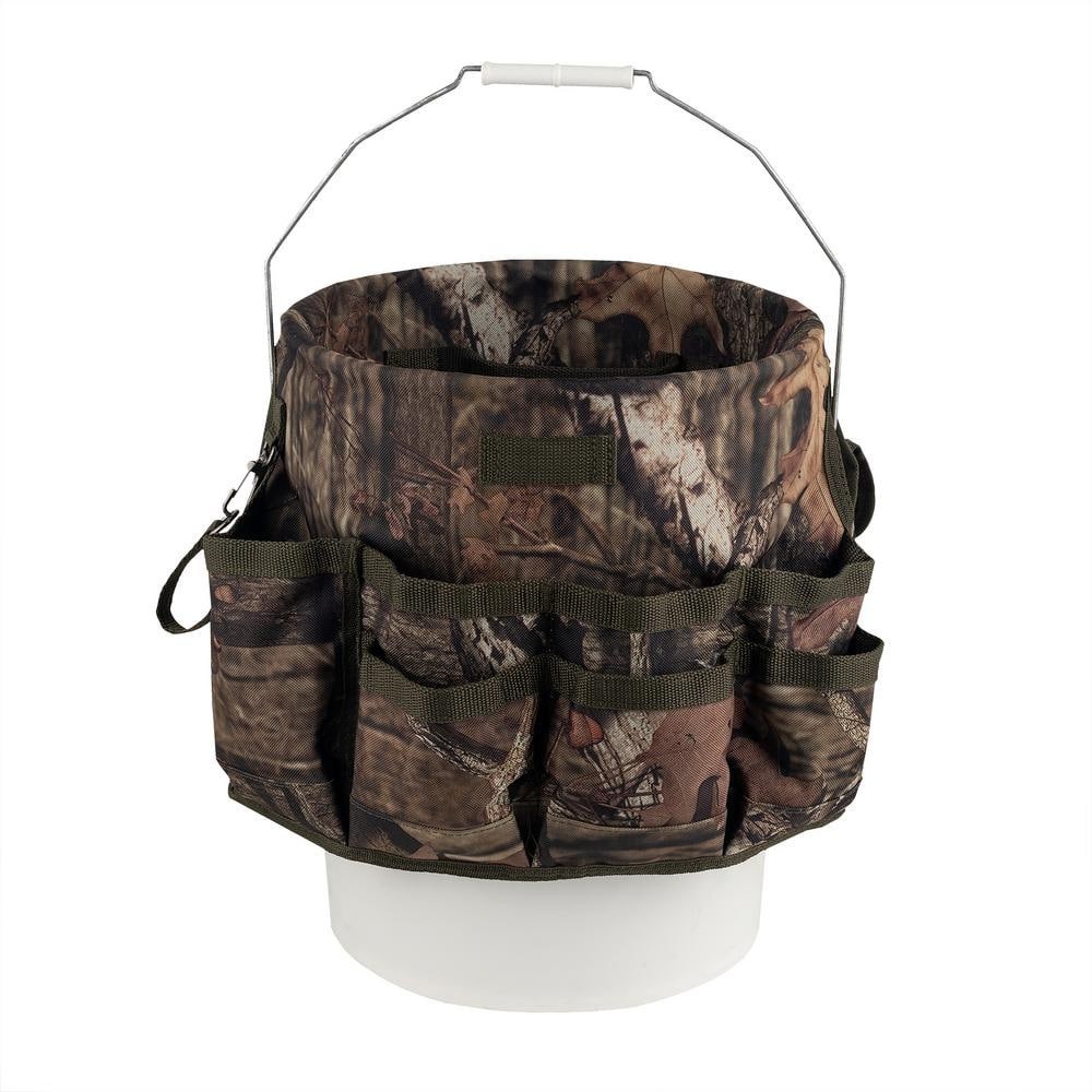 Mossy Oak Camo Bucketeer – 5 Gal. Bucket Tool Storage Organizer 600 Denier Poly