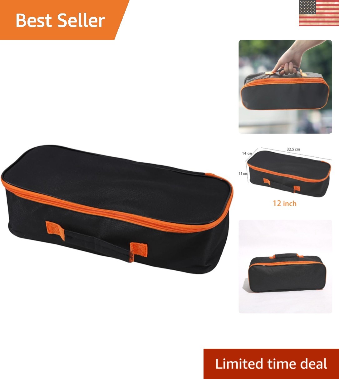 Durable 12.8” Portable Tool Organizer – Waterproof Oxford Fabric Pouch