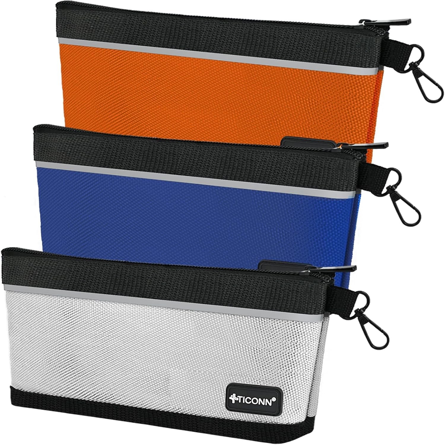 Tool Pouches with Zipper, 1680D Oxford Small Tool Bags, Waterproof Utility Bag