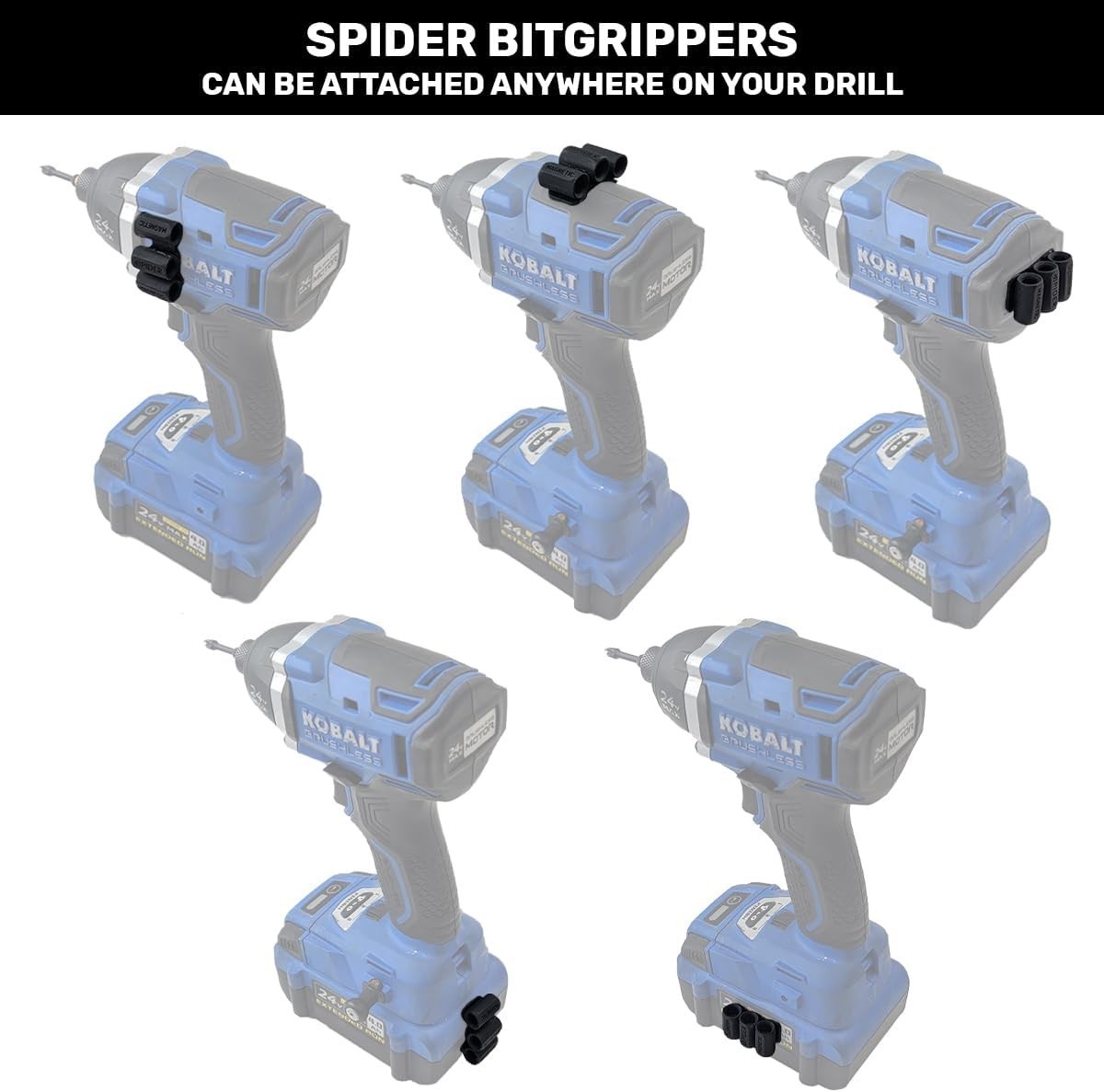 Tool Holster BitGripper V2 2 Pack Easy Drill Bit Storage