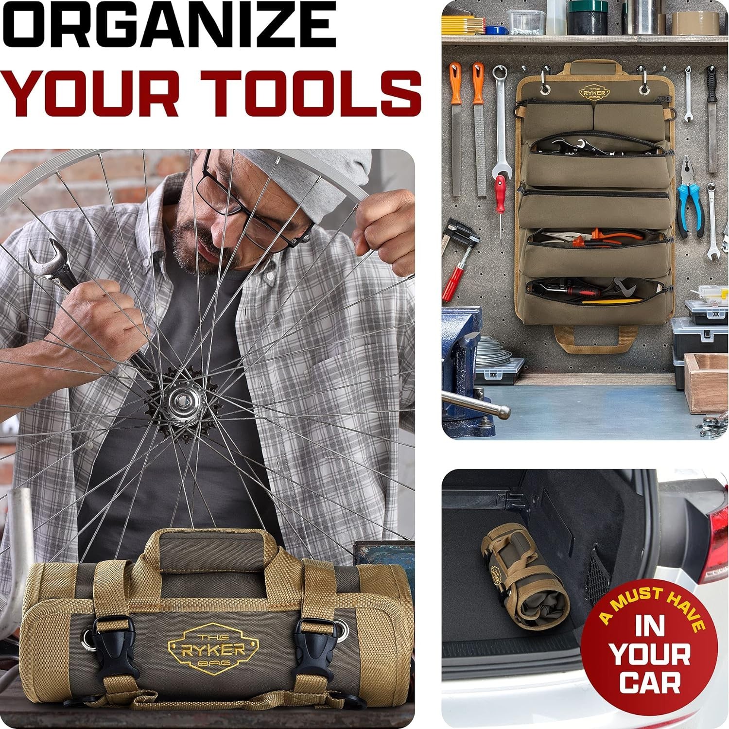Mechanic Tool Bag Organizer with Heavy Duty Design and Convenient Storage