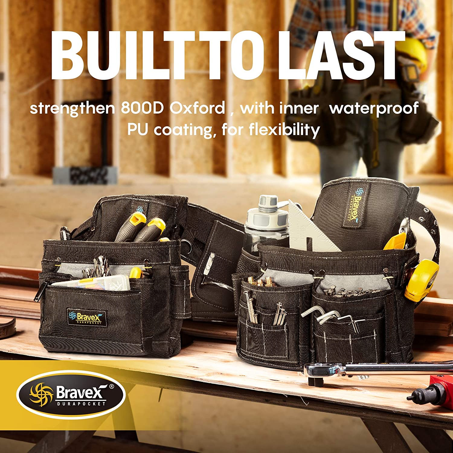 Tool Belt Suspenders Padded Carpenter Work Pocket Organizer Strap Pouch Holder