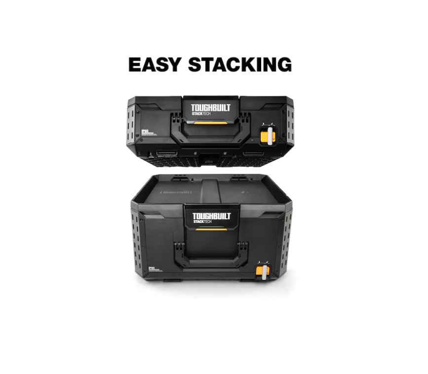 TOUGHBUILT STACKTECH Black Polyester 18-in W x 12-in D x 14.8-in L Tool tote