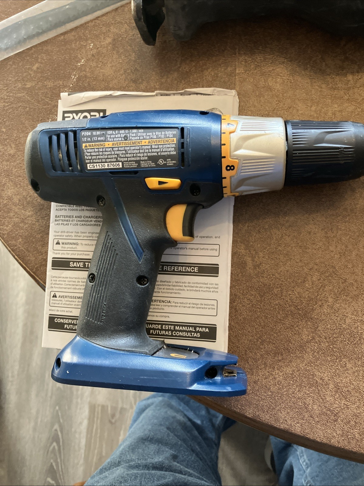 Ryobi Power Tools Drill, Reciprocating Saw & Contractors Bag. TESTED AND WORKS