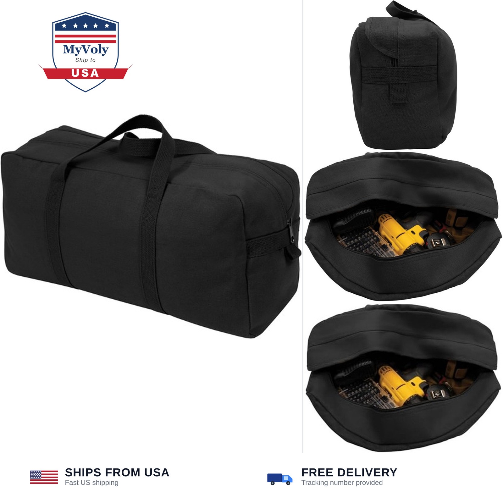 Rothco Canvas Tanker Style Tool Bag – Heavy-Duty Multipurpose Gear Carrier fo…