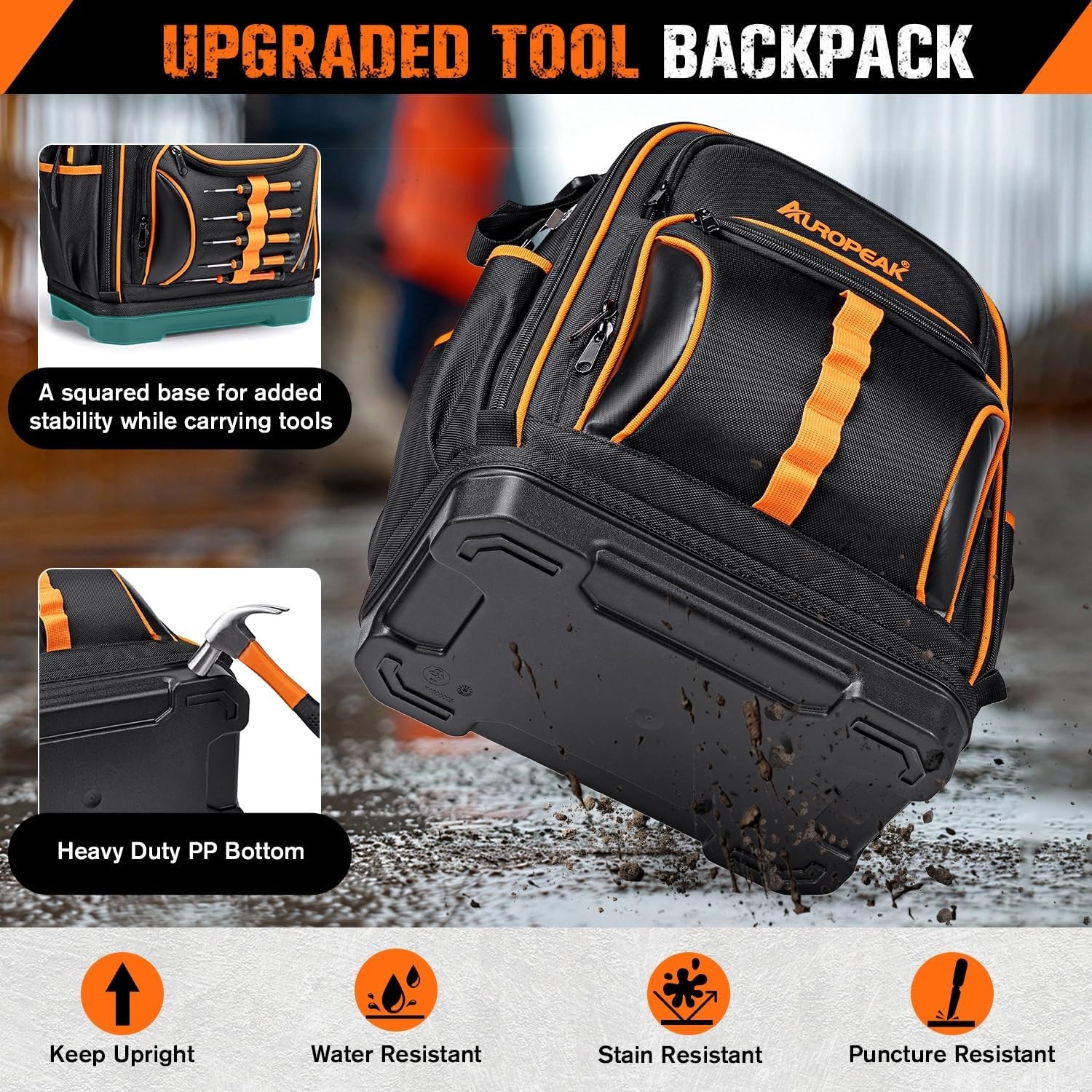 Waterproof Electrician Tool Backpack with 73 Pockets – Ideal for On-Site Storage