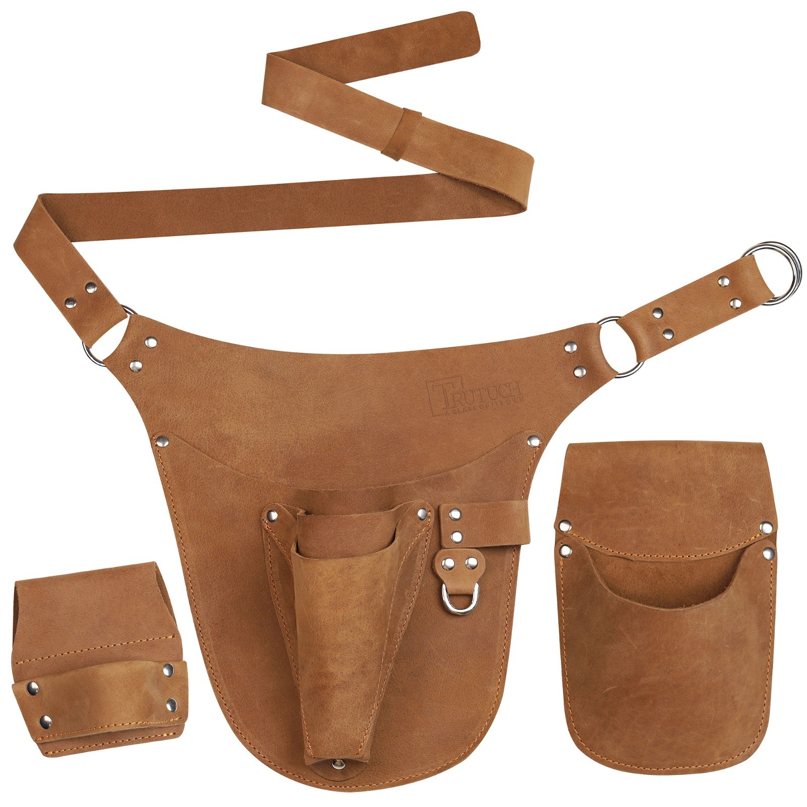 TRUTUCH Leather Garden Tool Belt for Men Women | Gardening Tool Pouch | Gardener
