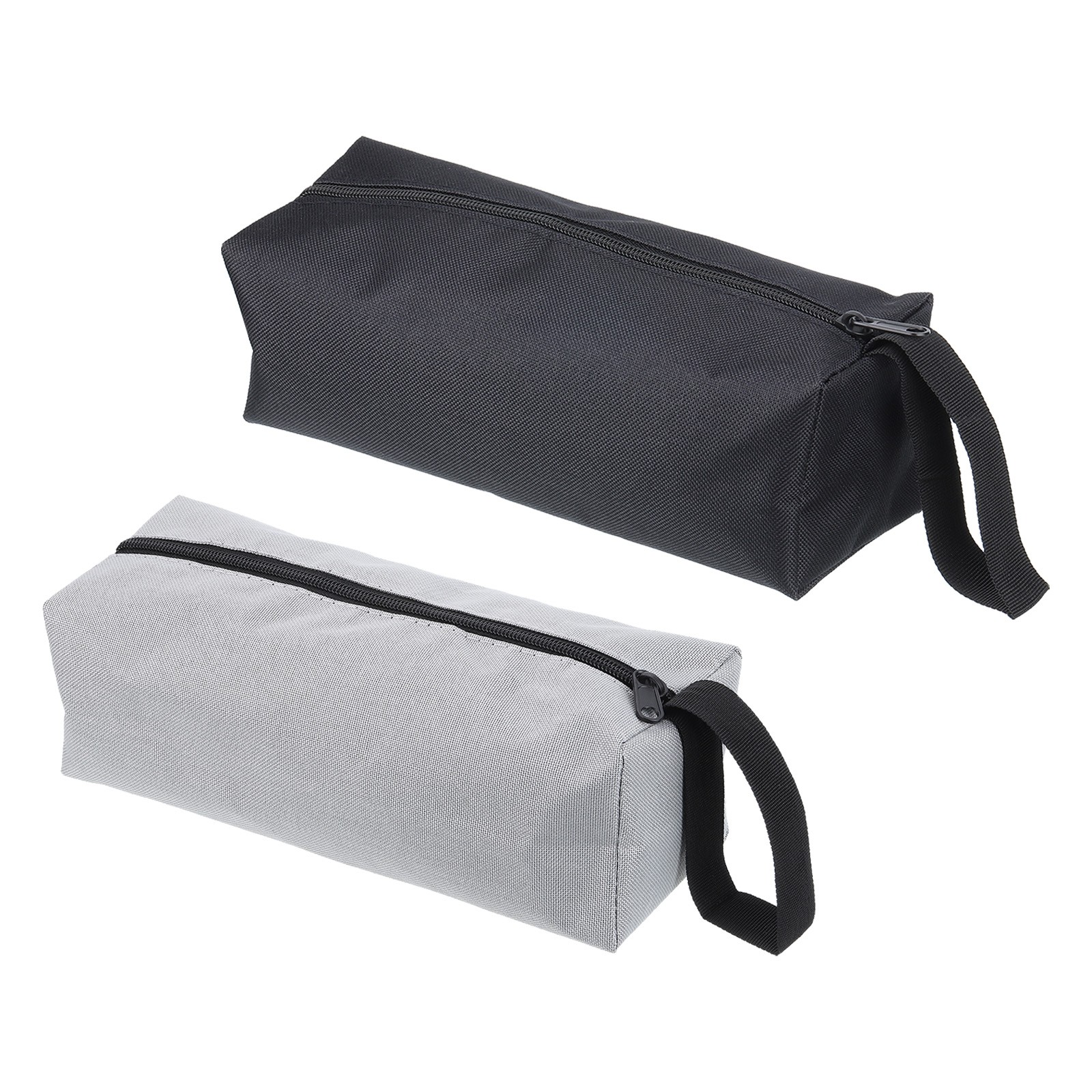2Pack 10″ Zipper Tool Pouch Multipurpose Tool Bag Waterproof Tote, Black Grey