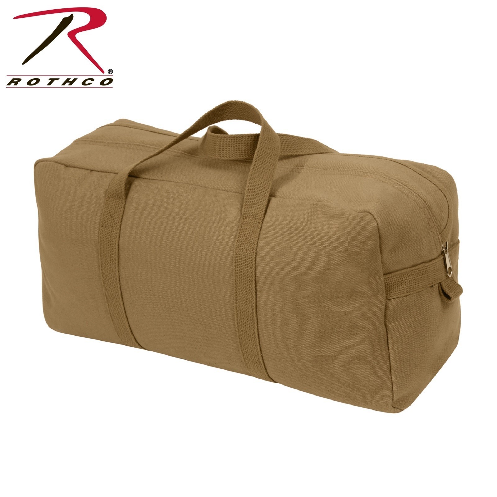 Coyote Brown Canvas Tool Bag – Military Tanker Style Tool Bag w Web Carry Handle