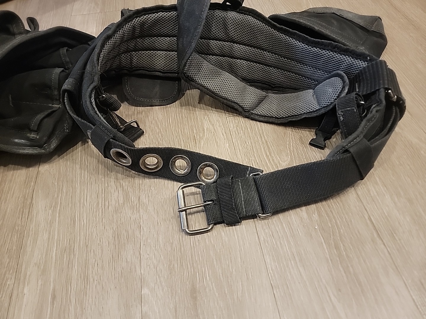 Husky Large Heavy Duty Work Tool Padded Belt & Suspenders Adjusts Fits Up To 52″