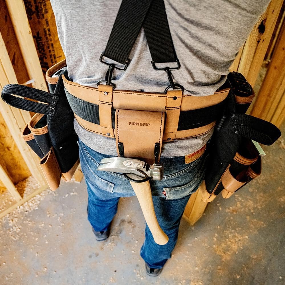 FIRM GRIP Build-A-Rig Padded Leather Tool Belt Size Small/Medium