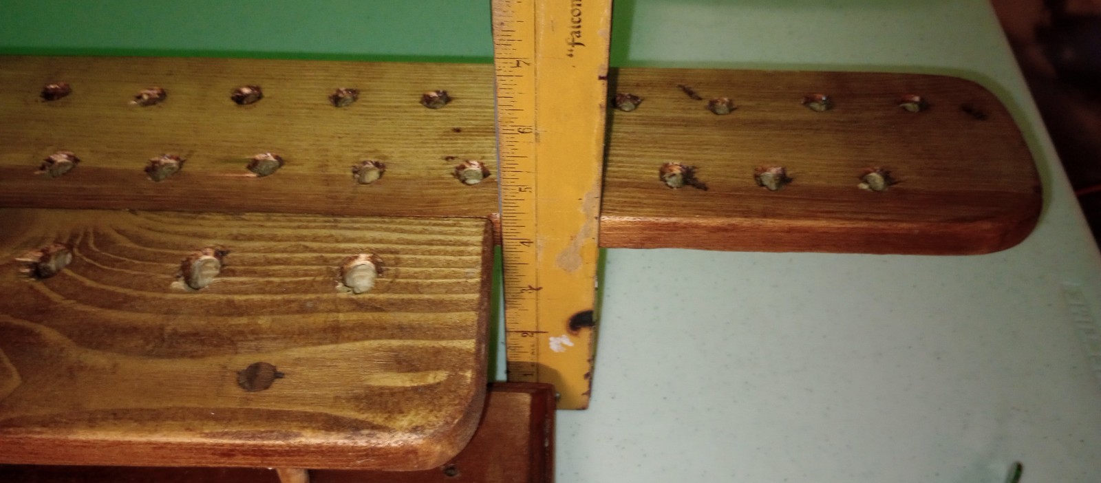 Wooden Hand Made. Leather Tool Organizer.