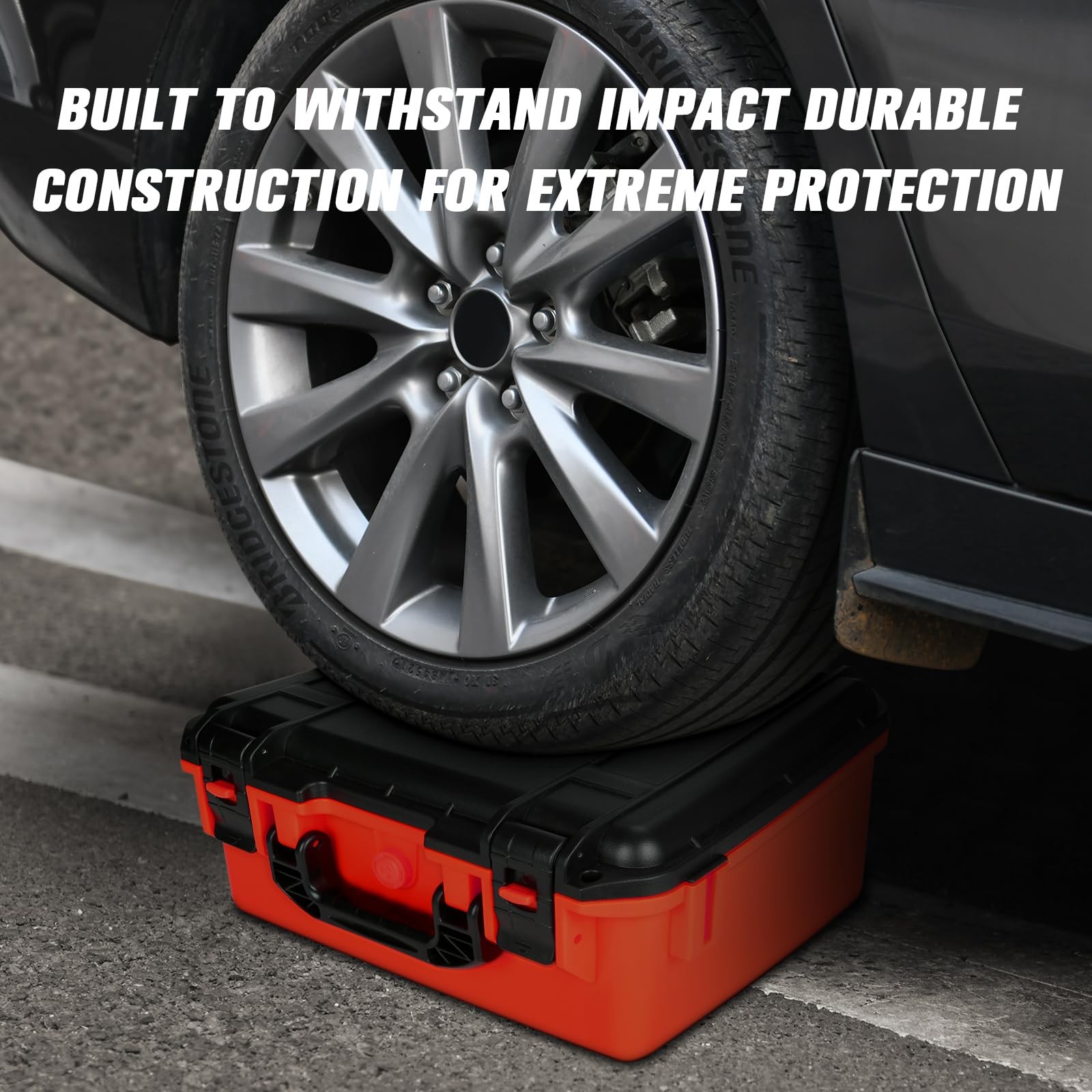 Case for Milwaukee Impact Torque Wrench: Hard Storage Box Black & Red