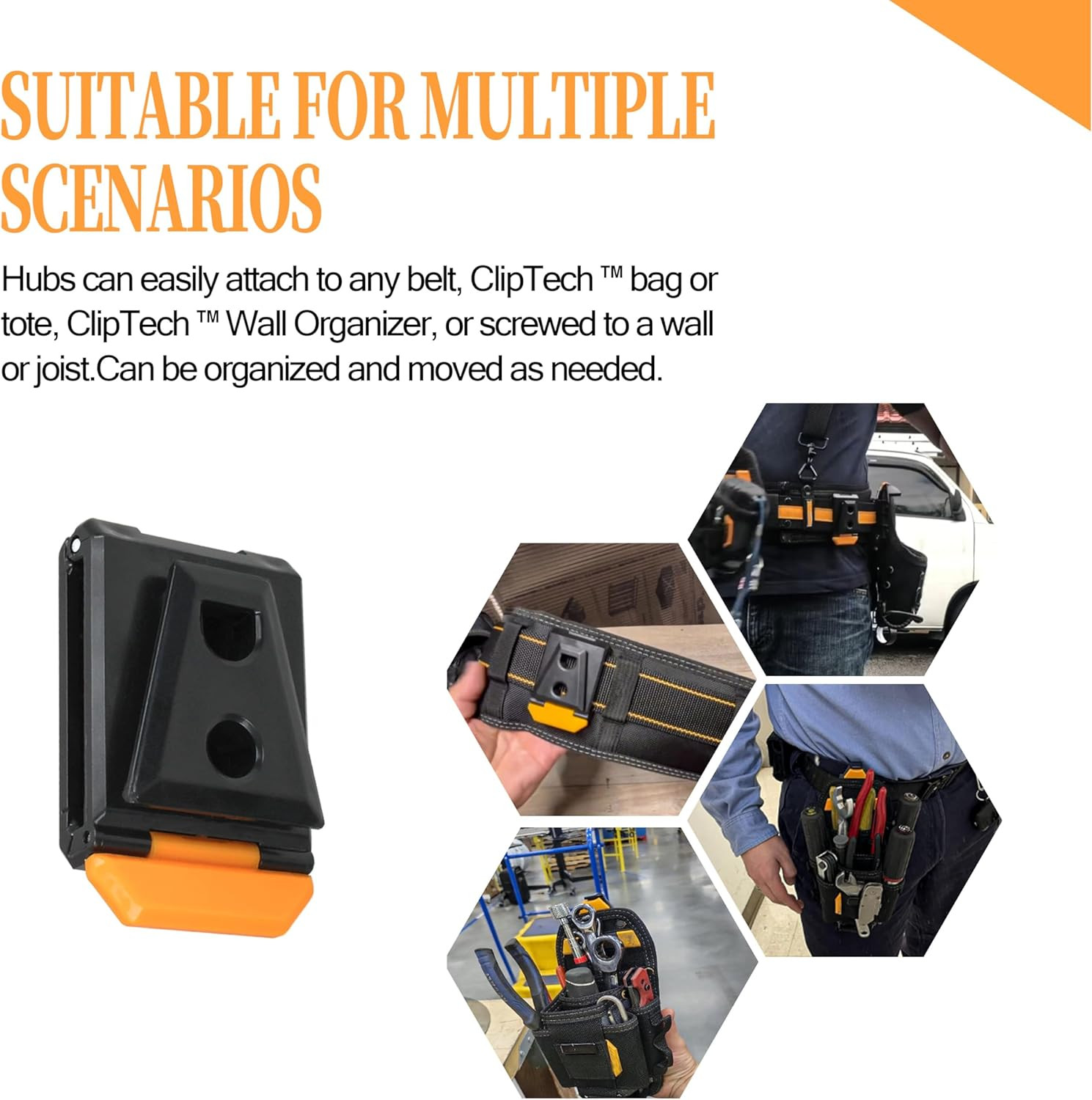 Tool Belt Clip Replacement for TOU-CT Models TB-CT-150SP Cliptech Pouches | 6 Pa
