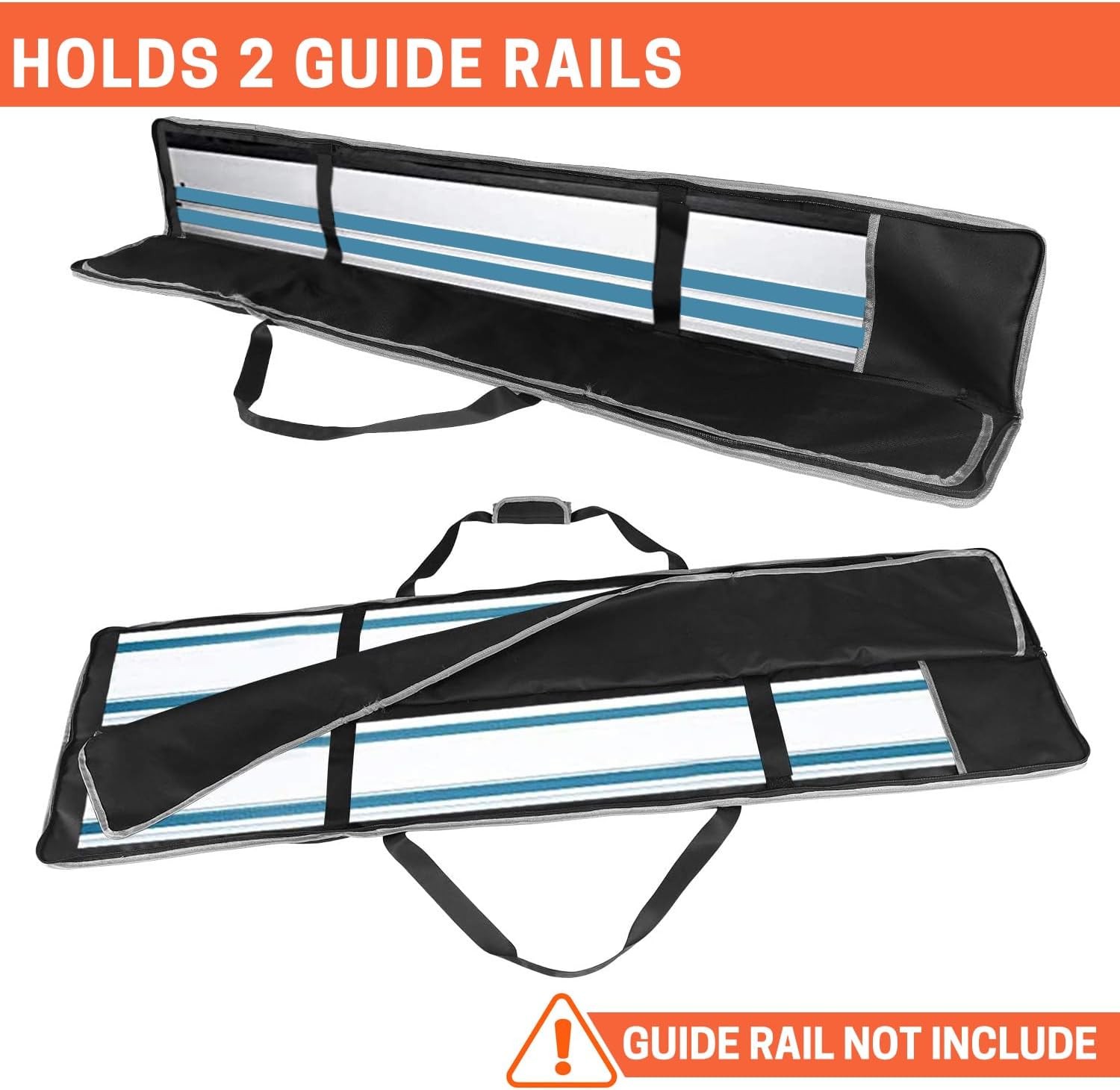 Premium Guide Rail Bag, Double Side Track Saw Bag, Protective Carrying Case for