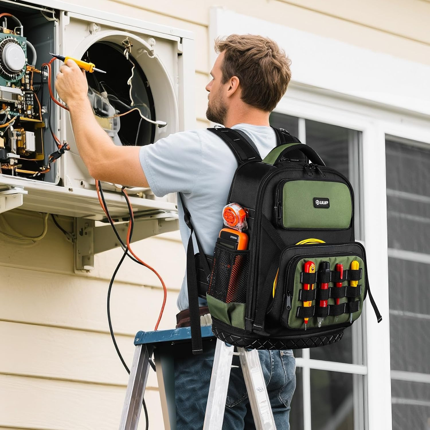 Heavy Duty Tool Backpack with Waterproof Bottom – Ideal for Tradesmen & Dads