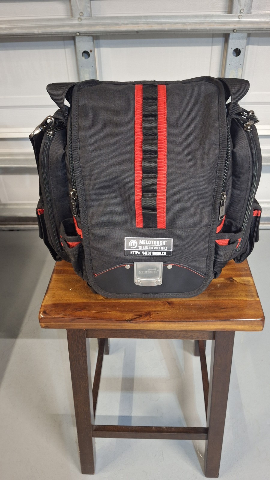 MELOTOUGH Heavy Duty Tool Bag with Multi Pockets for Work Gear