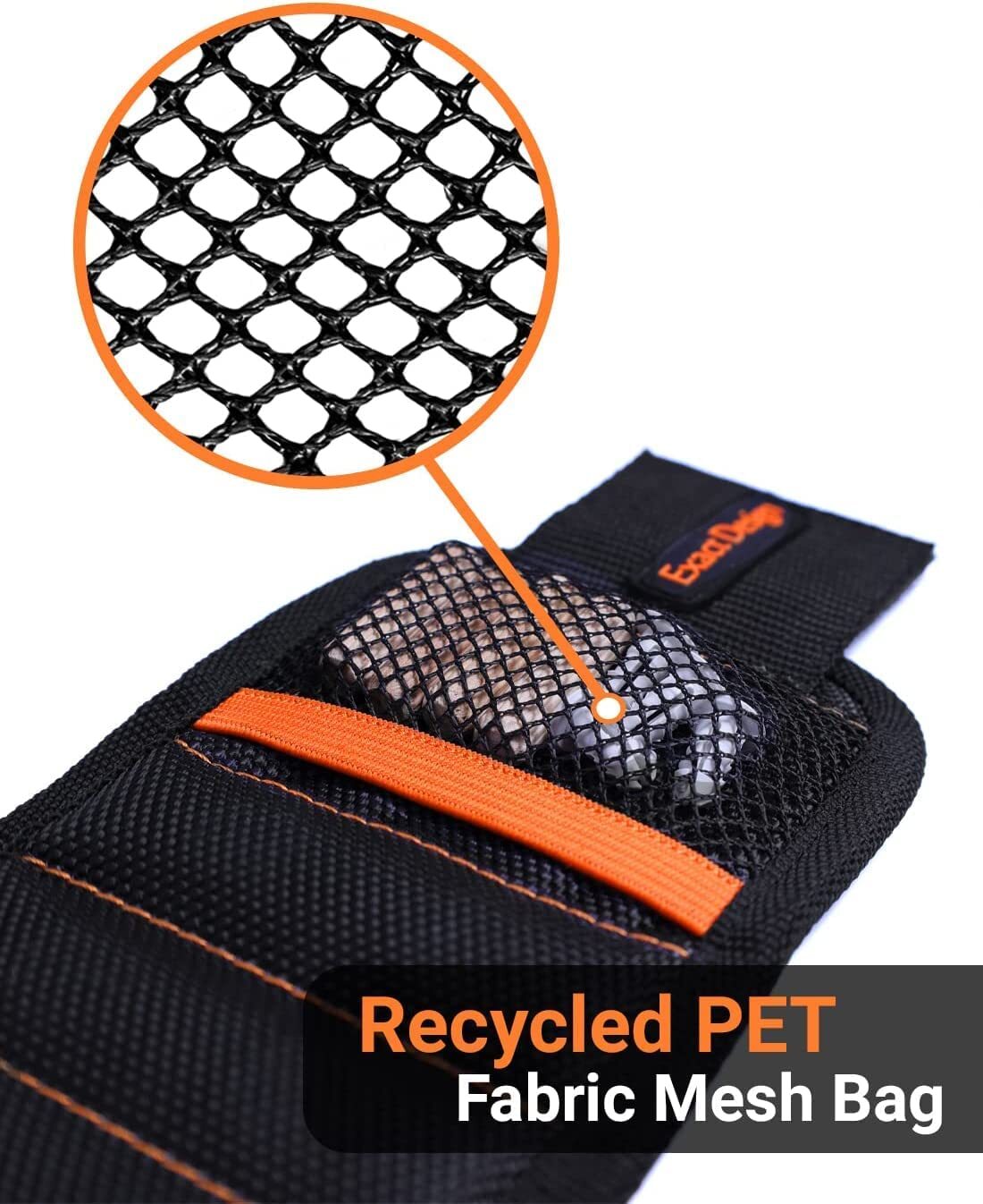 Magnetic Wristband Tool Belt with 8 Magnets to Hold Screws,Black