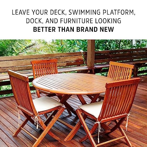 Teakguard Teak Pre-Finish Wood For Outdoor Teak Surfaces Deep-Cleaning Marine