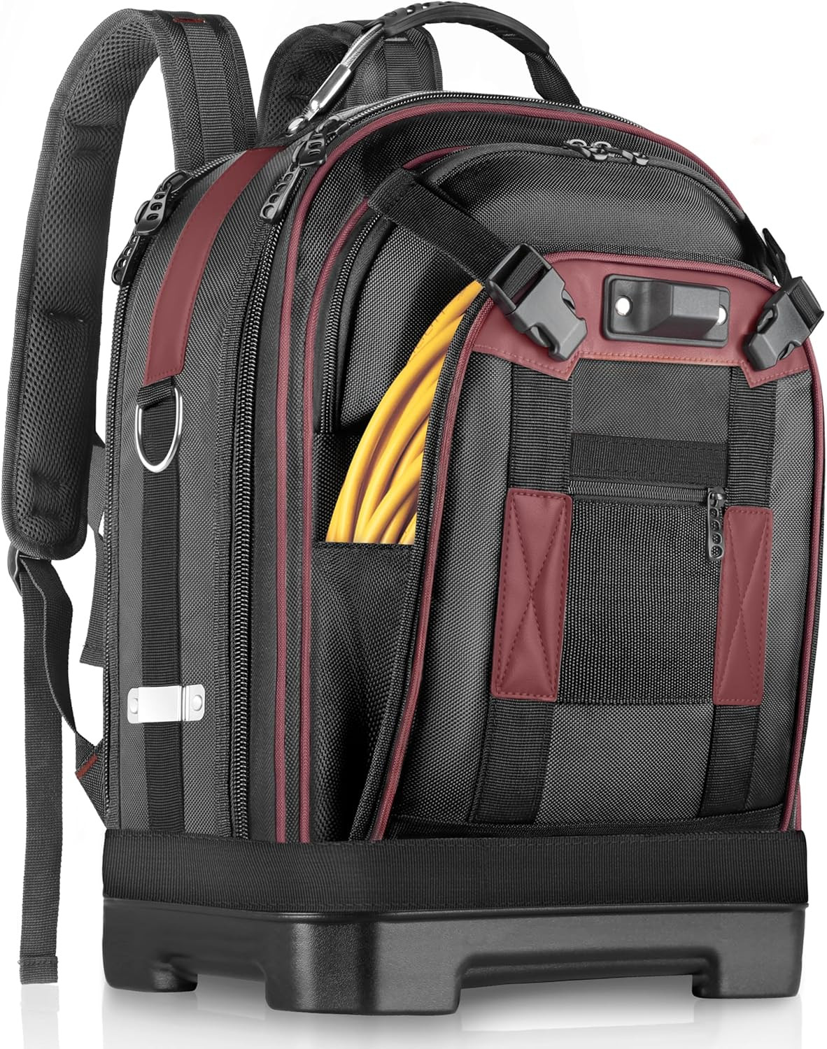 Durable Tool Backpack with Organizer & Laptop Compartment – Brown
