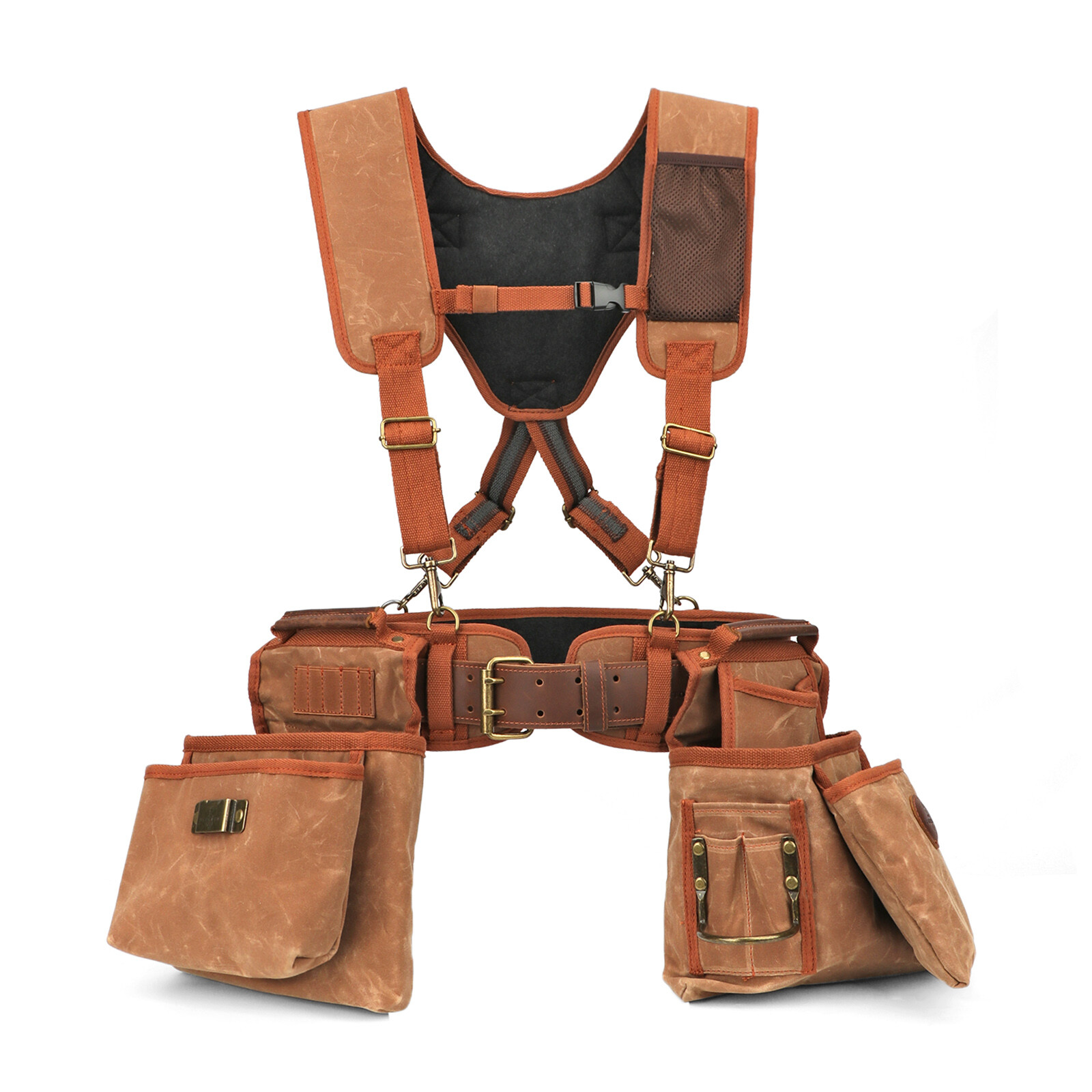 Electrician/Carpenter/Framer Tool Construction Bag with Suspender Rig & Beltbag