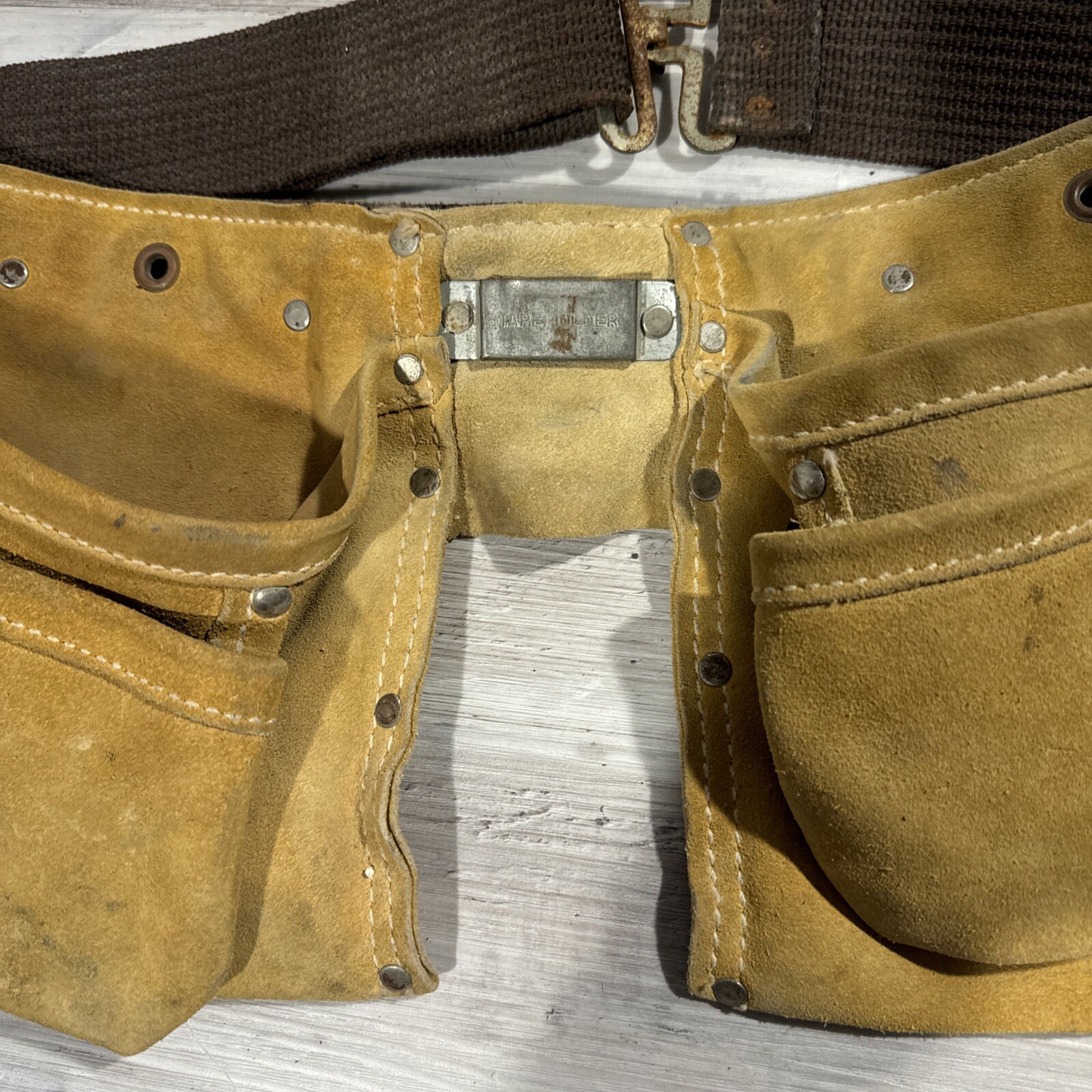 Leather Tool Belt Unbranded 4 Pocket Leather Tool Pouch Belt Tape Knife Holder