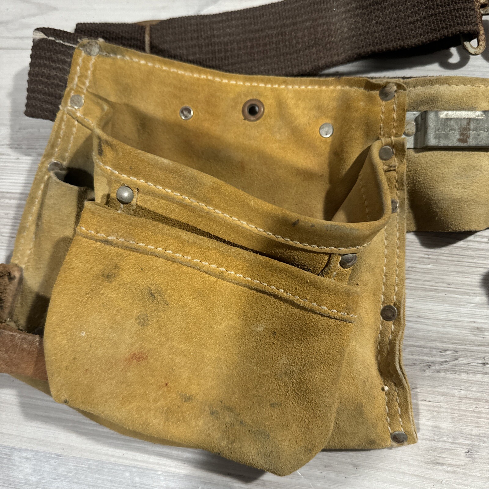 Leather Tool Belt Unbranded 4 Pocket Leather Tool Pouch Belt Tape Knife Holder