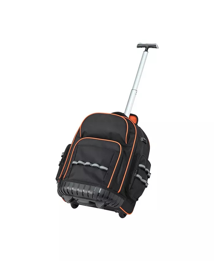 Rolling Tool Backpack on Wheels, 110 Lb Capacity, 45 Pockets, Heavy-Duty Tool Or