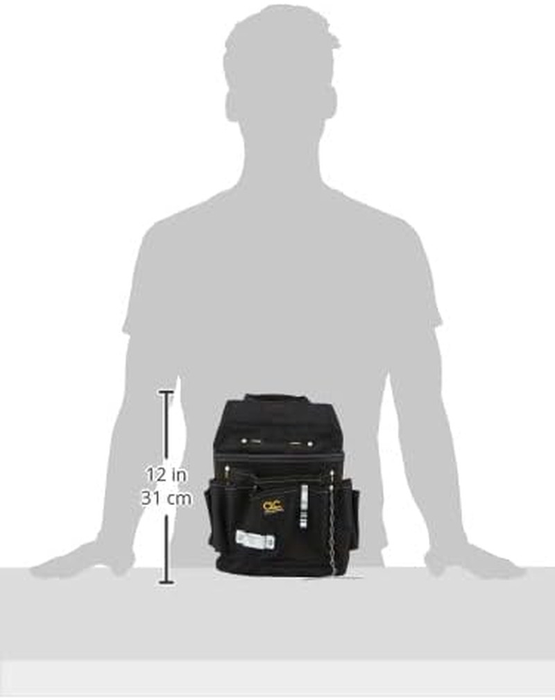 CLC 5505 Professional Electrician’S Tool Pouch, Ballistic Poly, 12Pocket , Blac