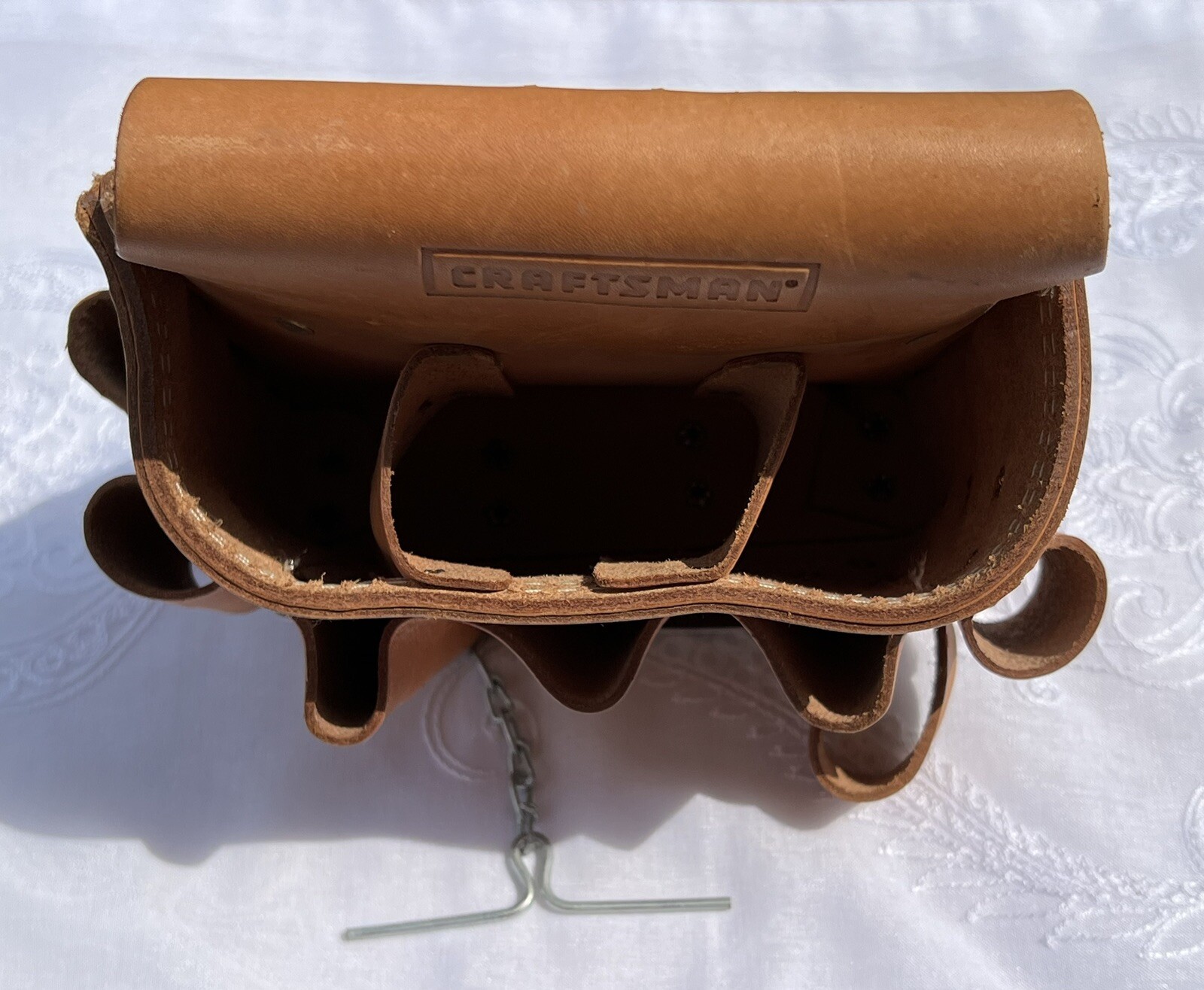 Mexico Tool Holder Saddle Leather Craftsman 40487 Tan Color DIY Kit Organizer