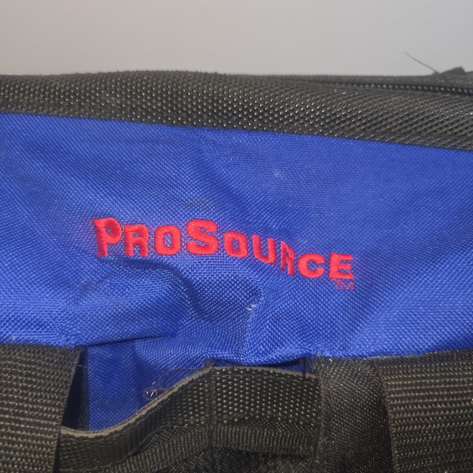 ProSource Wide-Mouth Tool Bag Multiple 16 Pockets Blue & Black 12x10x8