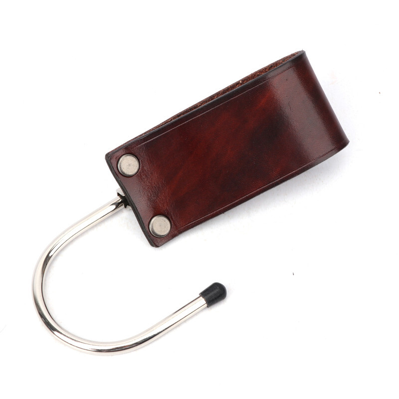 TOURBON Leather Tool Holster J Style Hook Power Drill Holder fit 3″ Width Belt