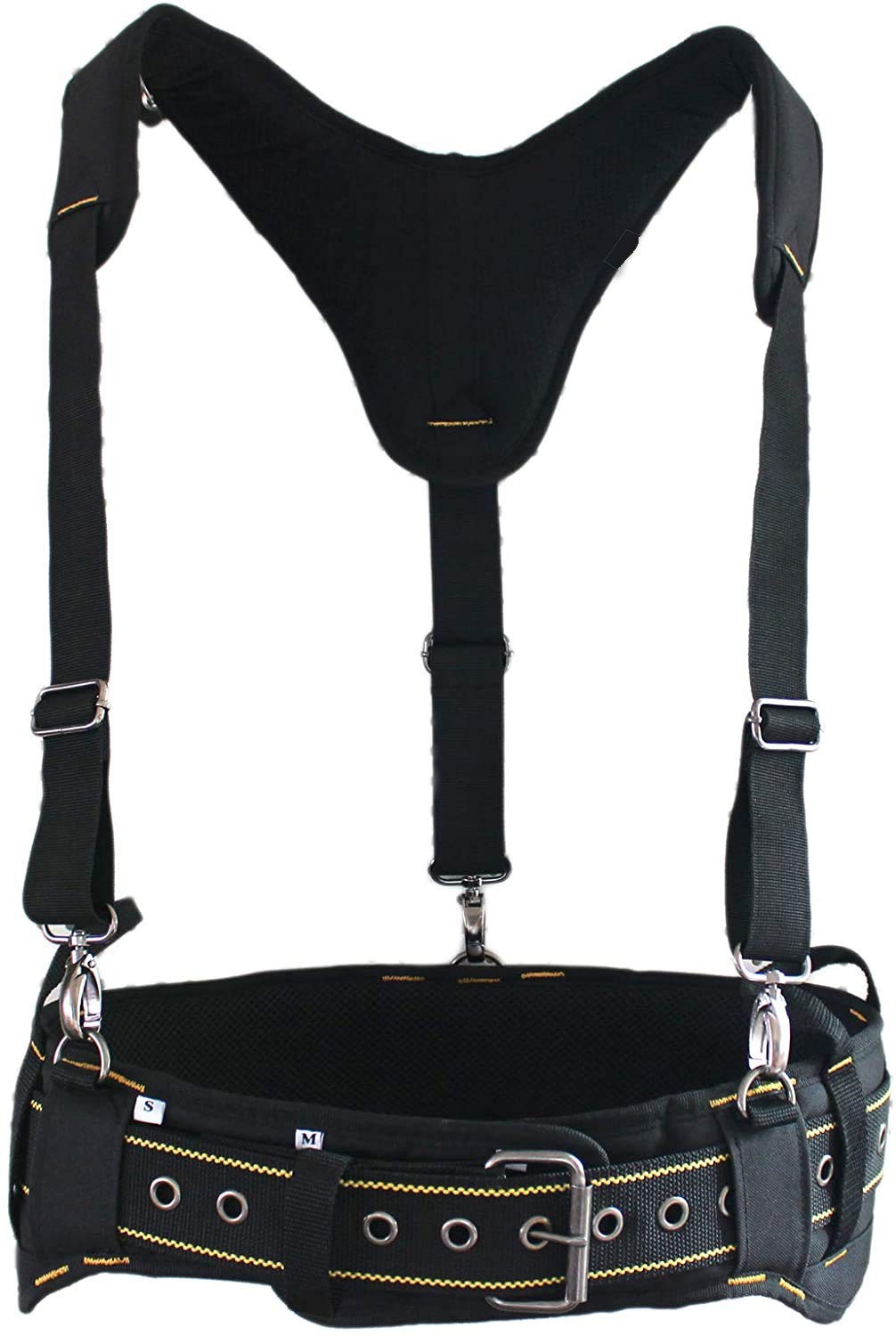 Heavy Duty Tool Belt Suspenders 3 Point Padded Construction Work Strap