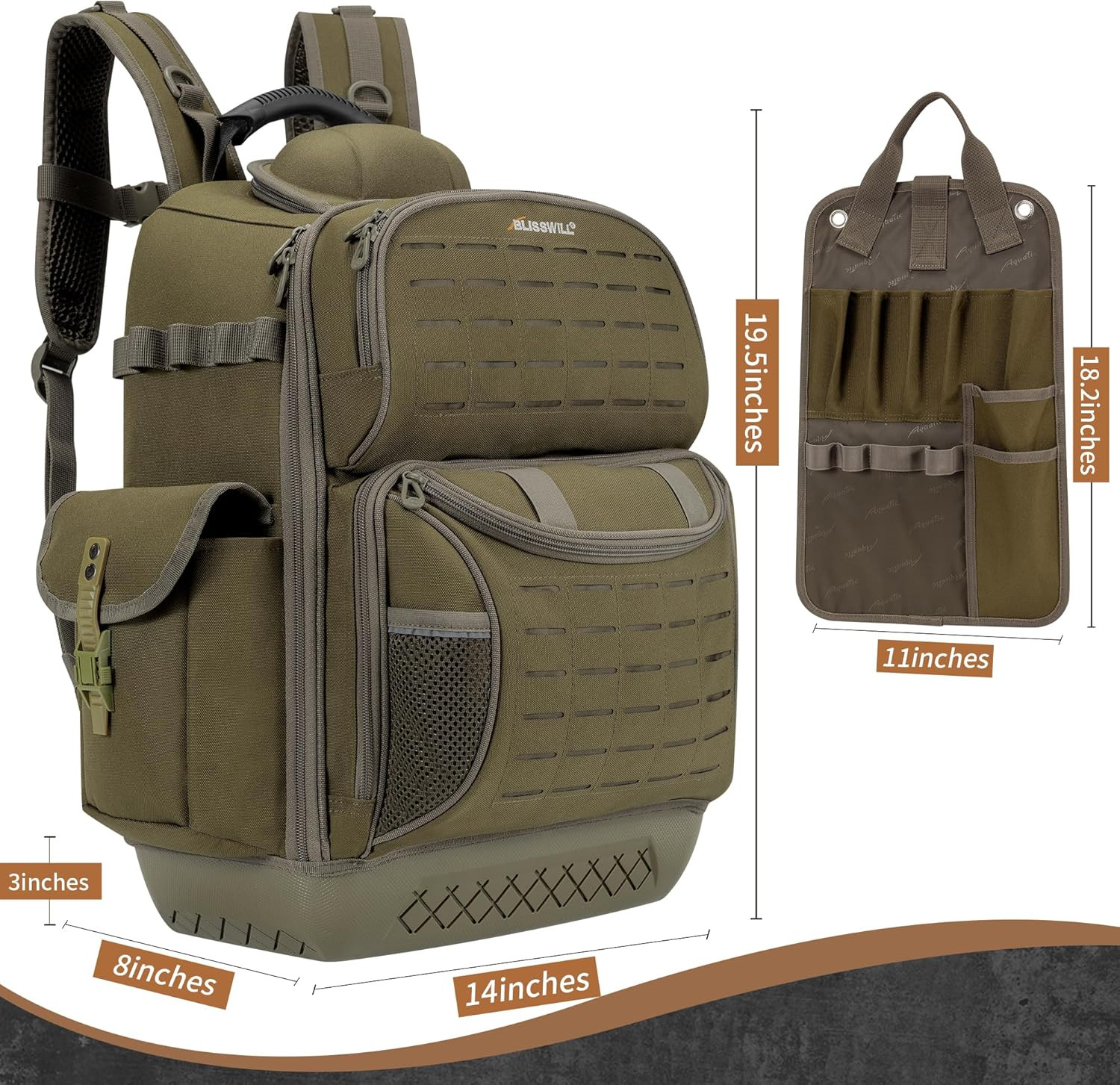 Pro Heavy Duty Tool Backpack – 62 Pockets & Waterproof Base for Pros