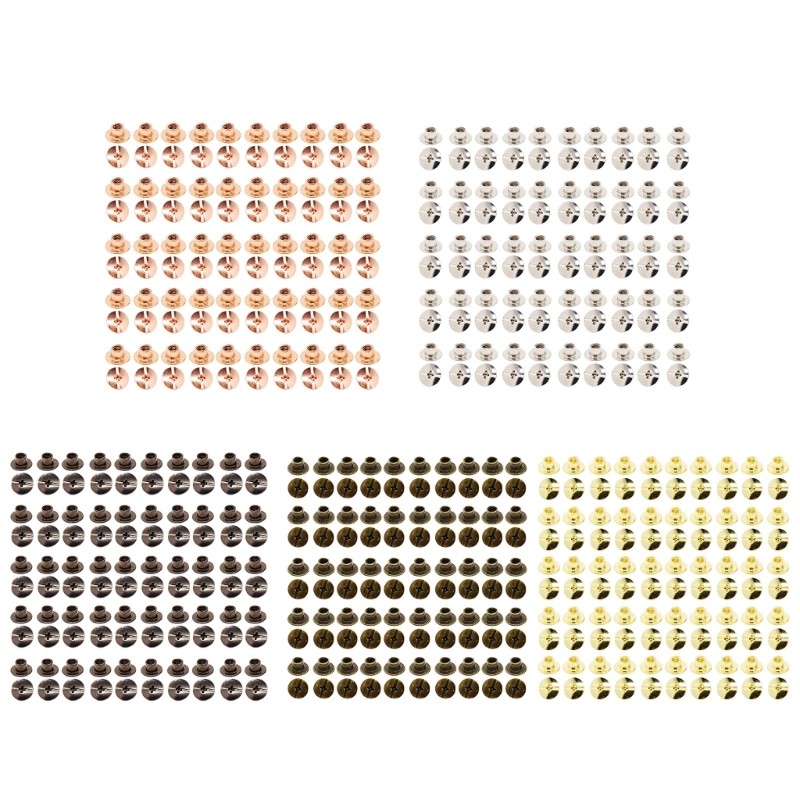 50Pcs Multiprupose Leather Rivet Studs for Jeans Jackets Handmade Leather Bag