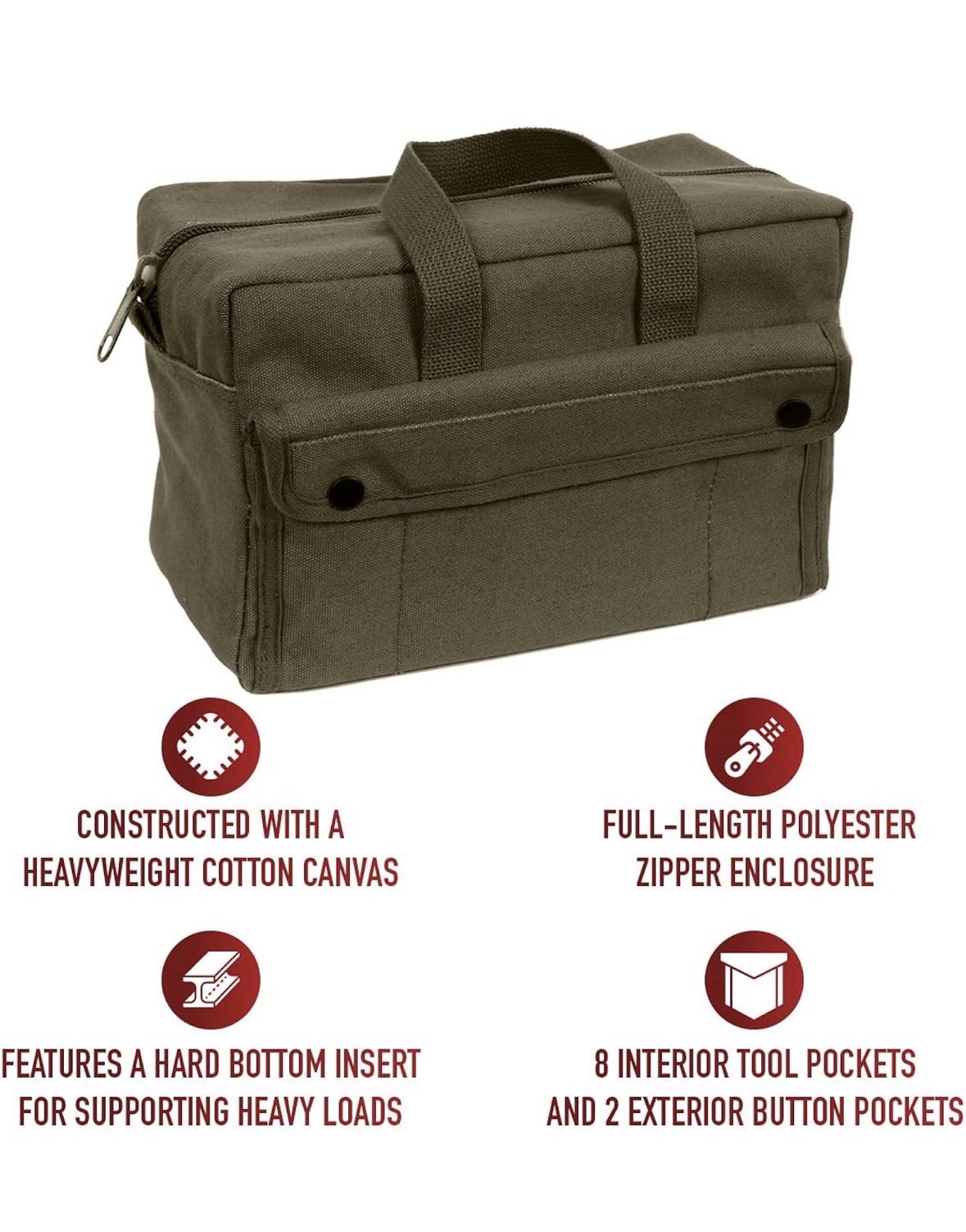 Heavy Duty Small Tool Bag Tactical Cotton Canvas Mechanics Bag, For Motorcycle ￼