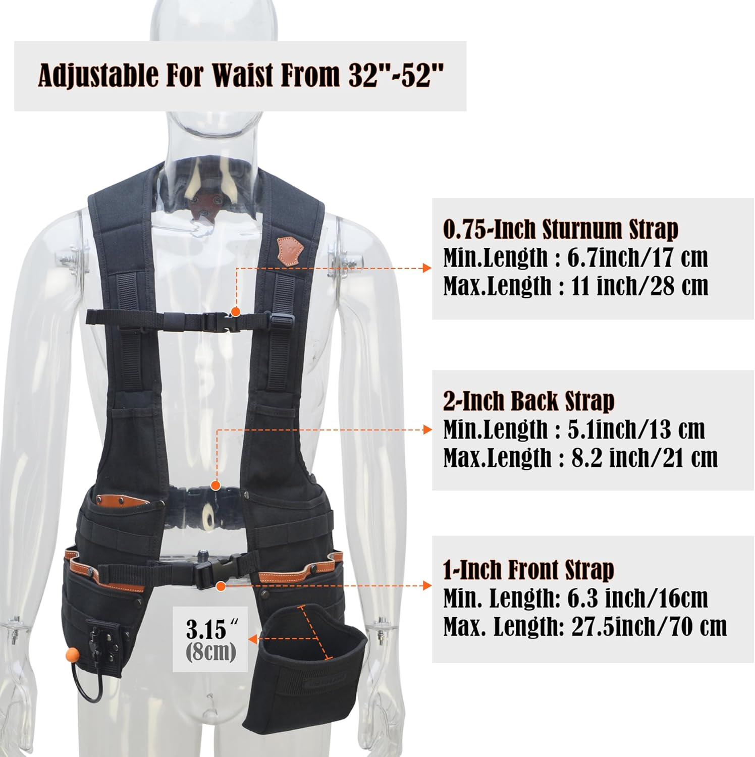 Top-G Construction Leather Tool Vest, Carpenter’S Tool Vest, Tools Vest Elect…