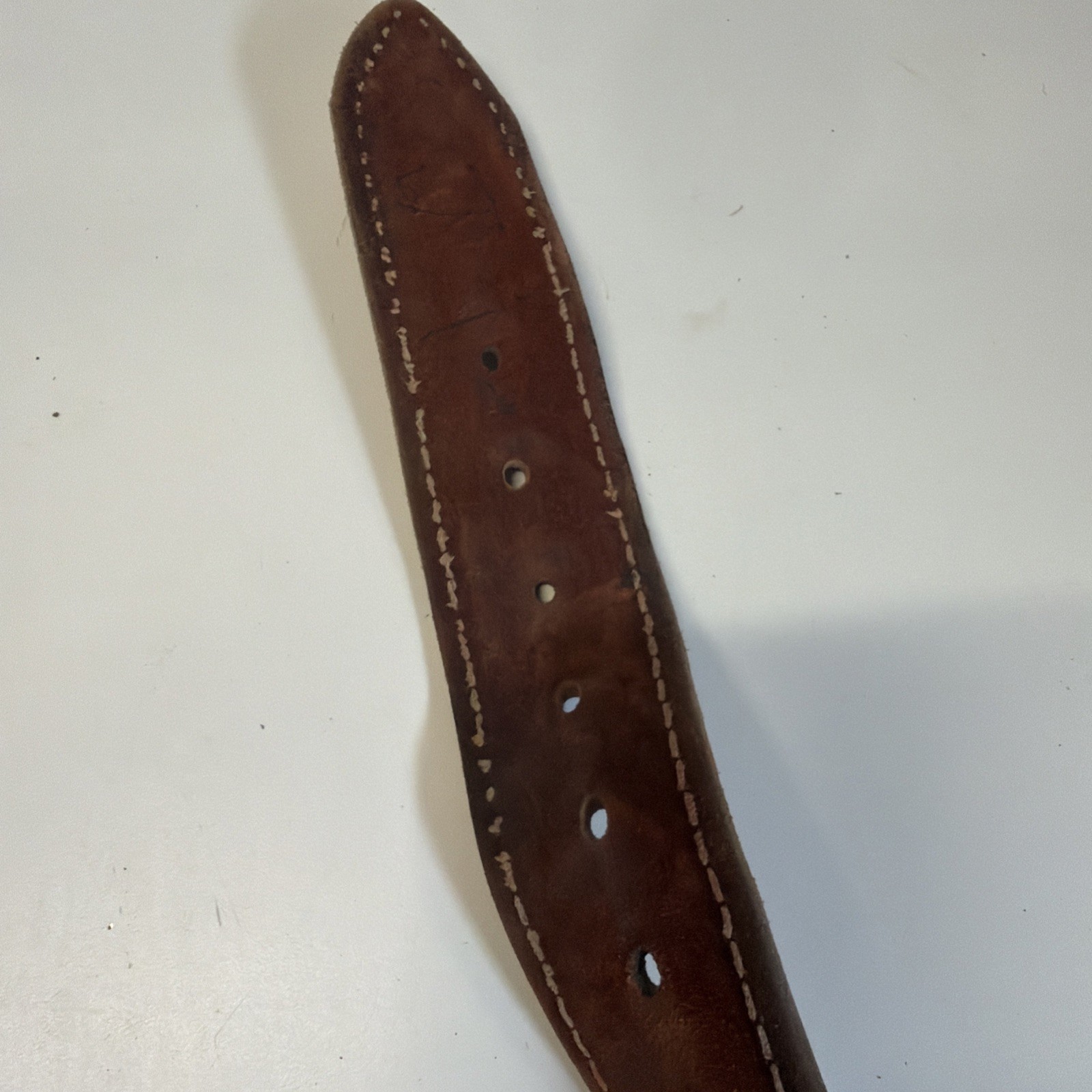 Occidental Leather Work Belt Brown 2” Wide X 44” To Farthest Hole. Overall 48”