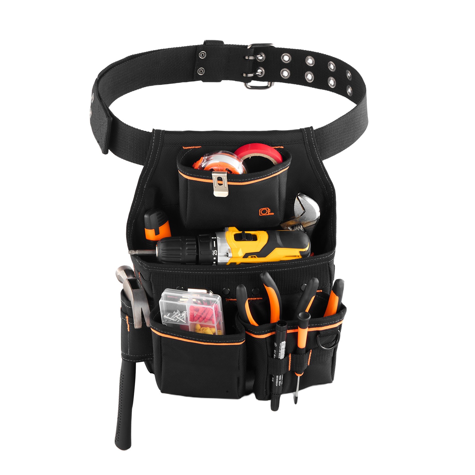 Uimoso Electricians Tool Pouch with Belt, 14-Pocket Organizer for Tools