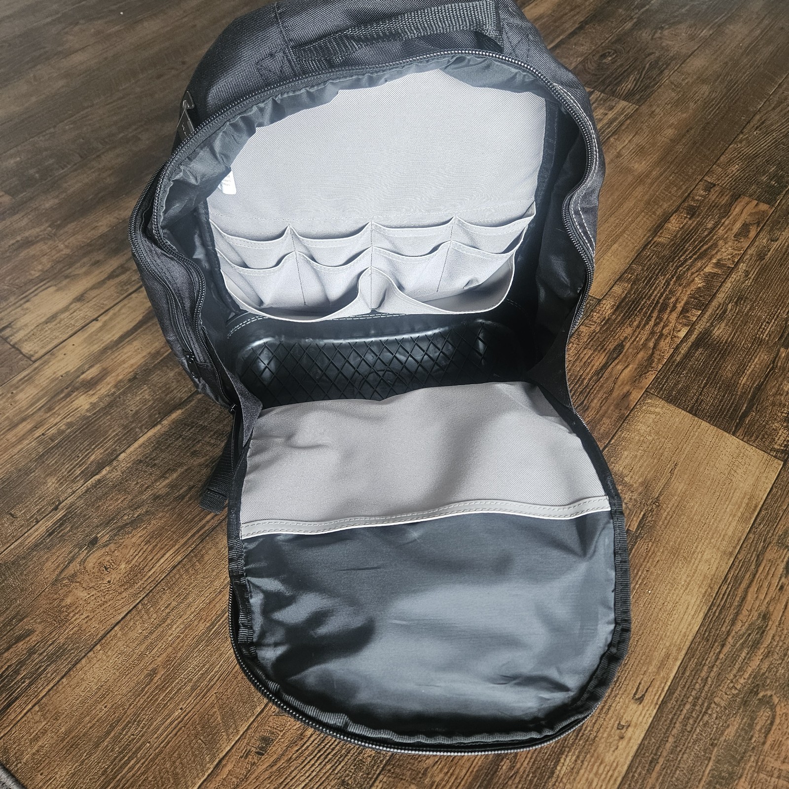 NEW Husky 16 in. Tool Backpack Heavy Duty Rubber Bottom Storage Bag 1005144944