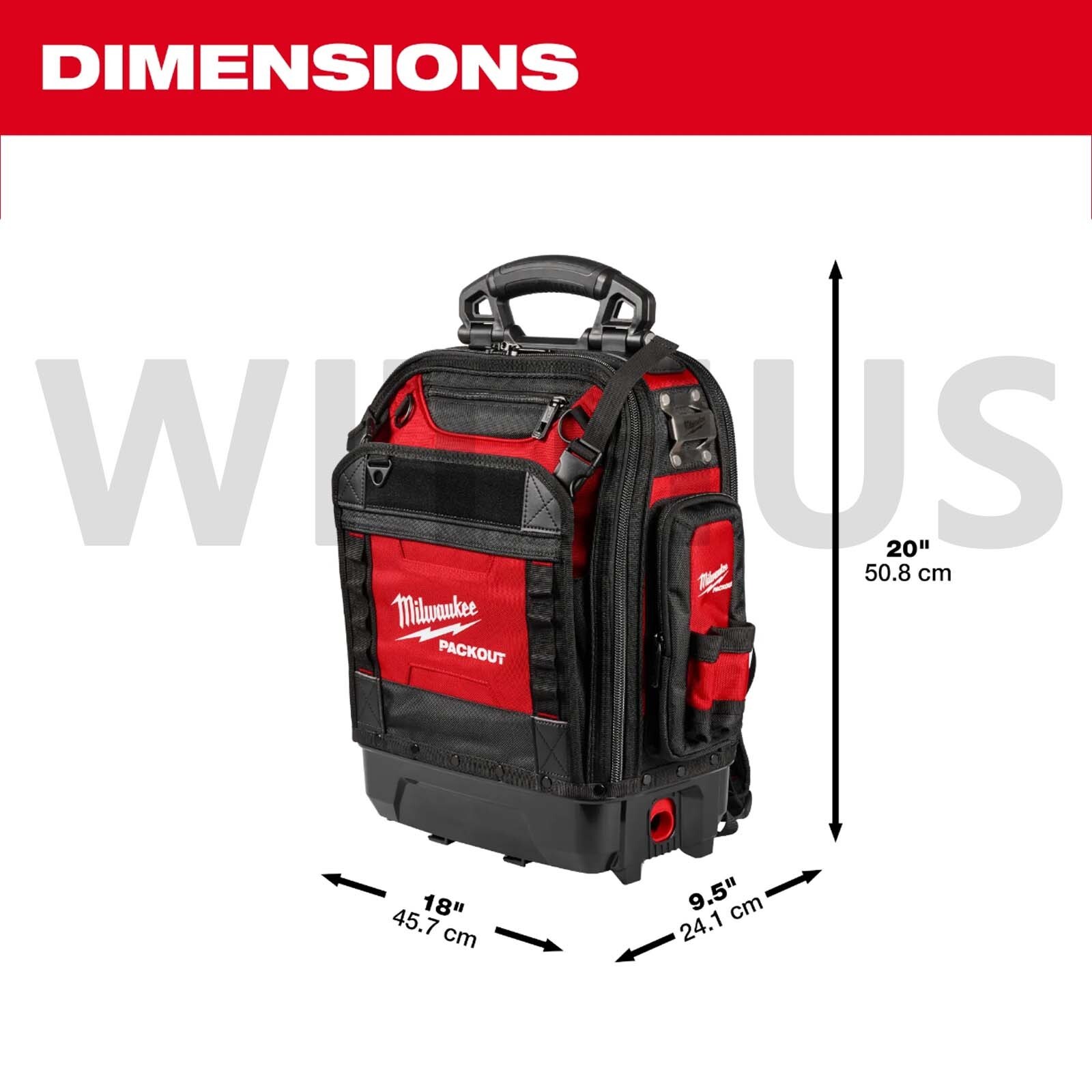 Milwaukee 48-22-8303 PACKOUT Structured Backpack Brand New