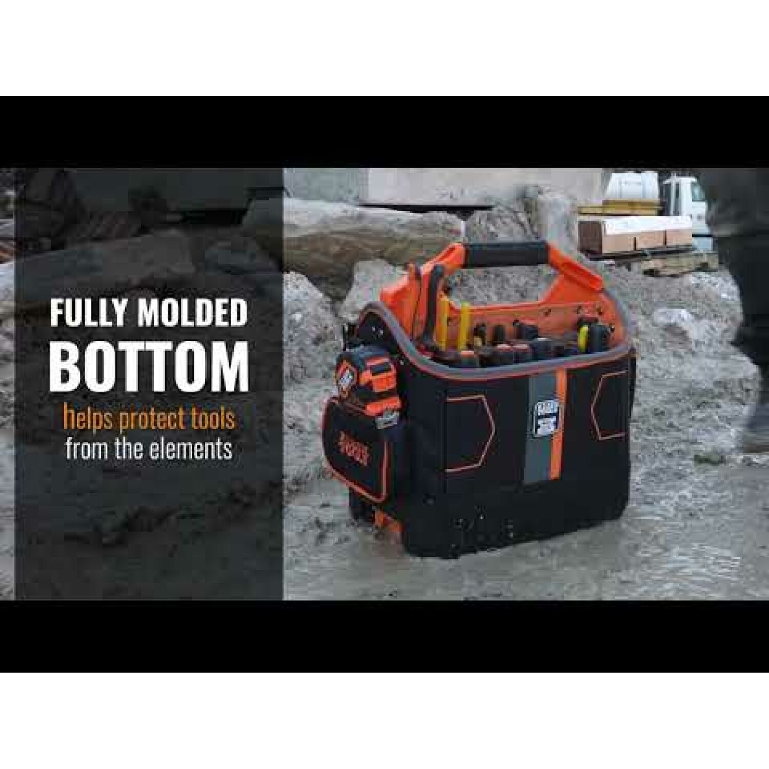 Klein Tools 62202MB Tool Bag Hard Molded Polypropylene Bottom 33 Pockets NEW US