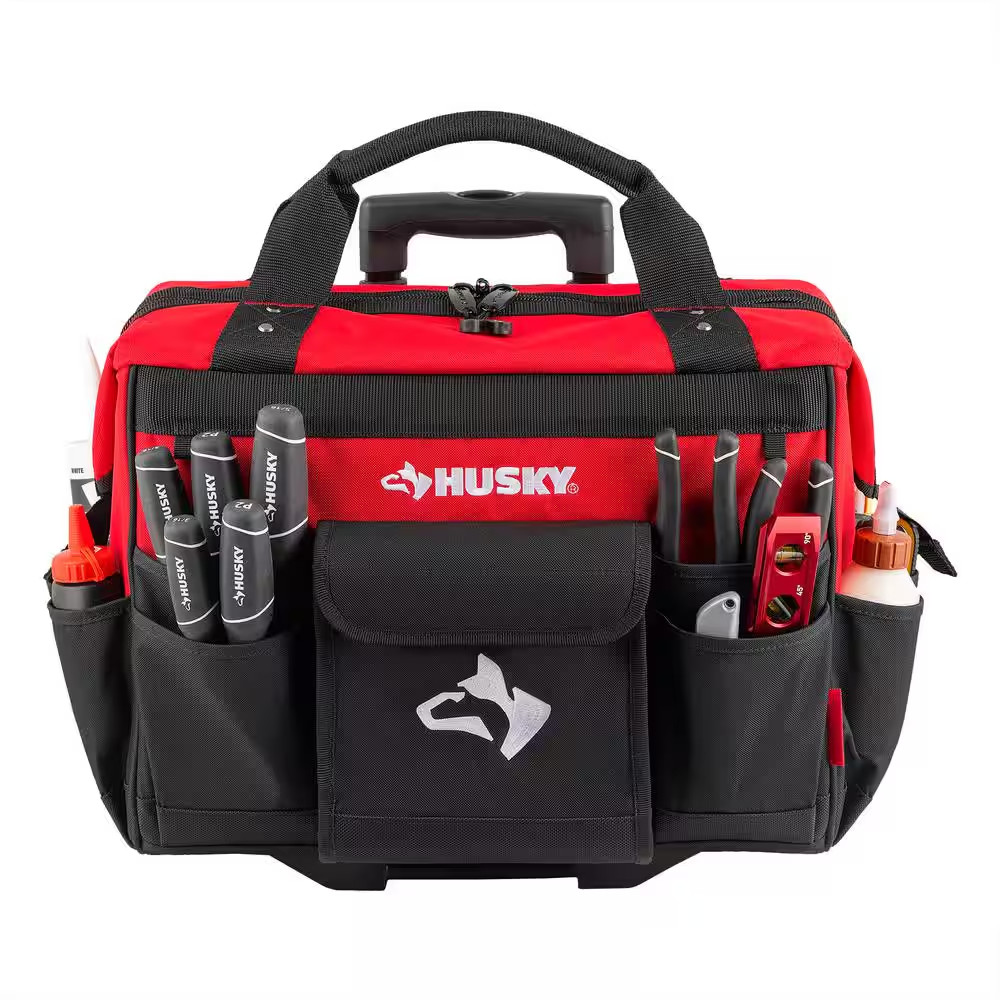 Husky 18 In. 18 Pocket Rolling Tool Bag