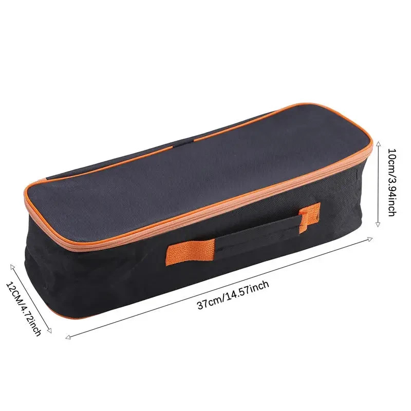3pack Tool Pouch with Zipper Utility Small Bag for 14 inch-3pcs, Black