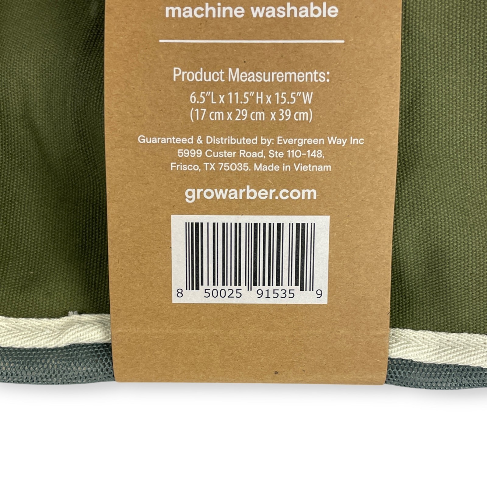 Arber Garden Tote Spacious Utility Tote Multi Pockets Mesh Bottom Canvas Bag