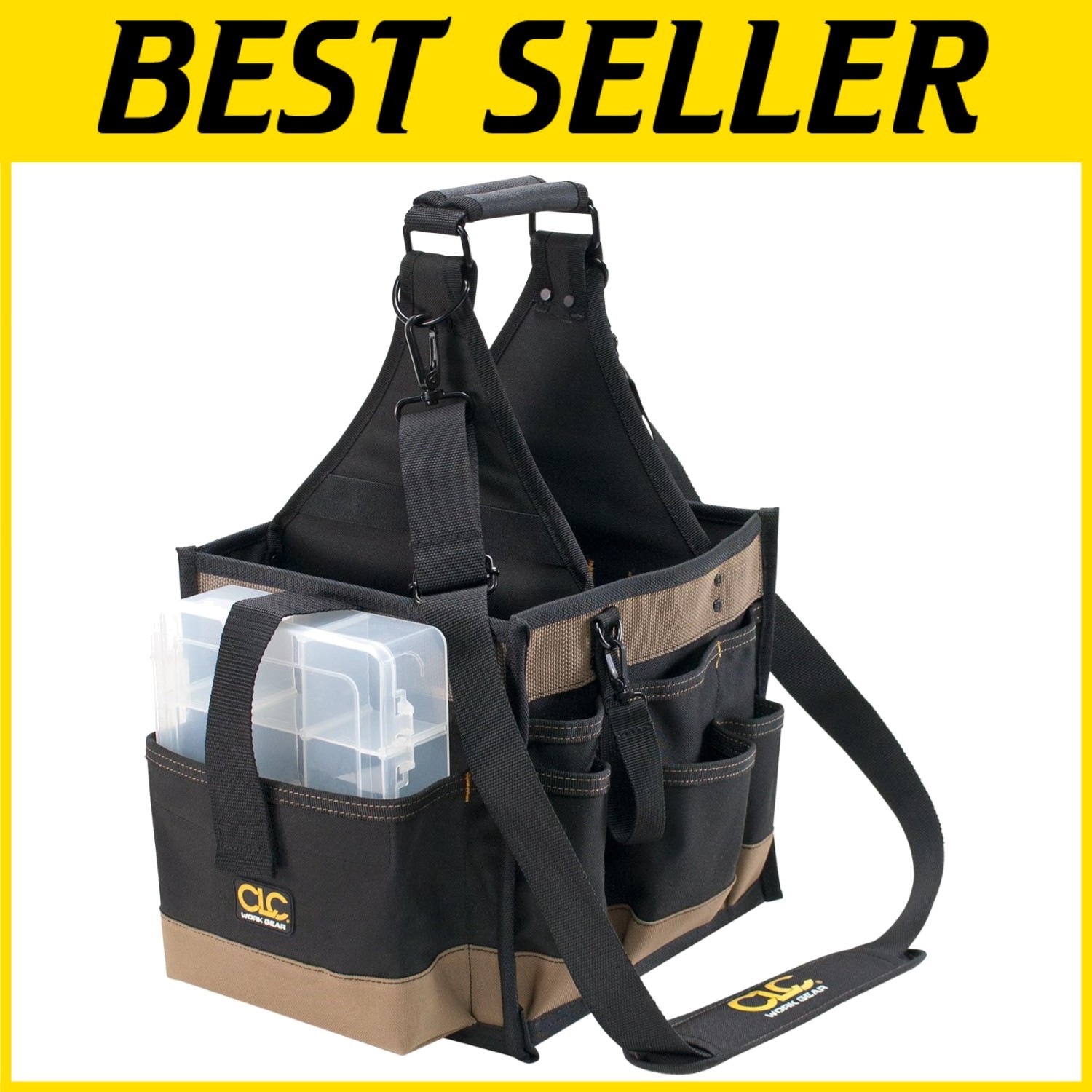 CLC Electrical Tool Bag, Box Design, Multi-Compartment-/-