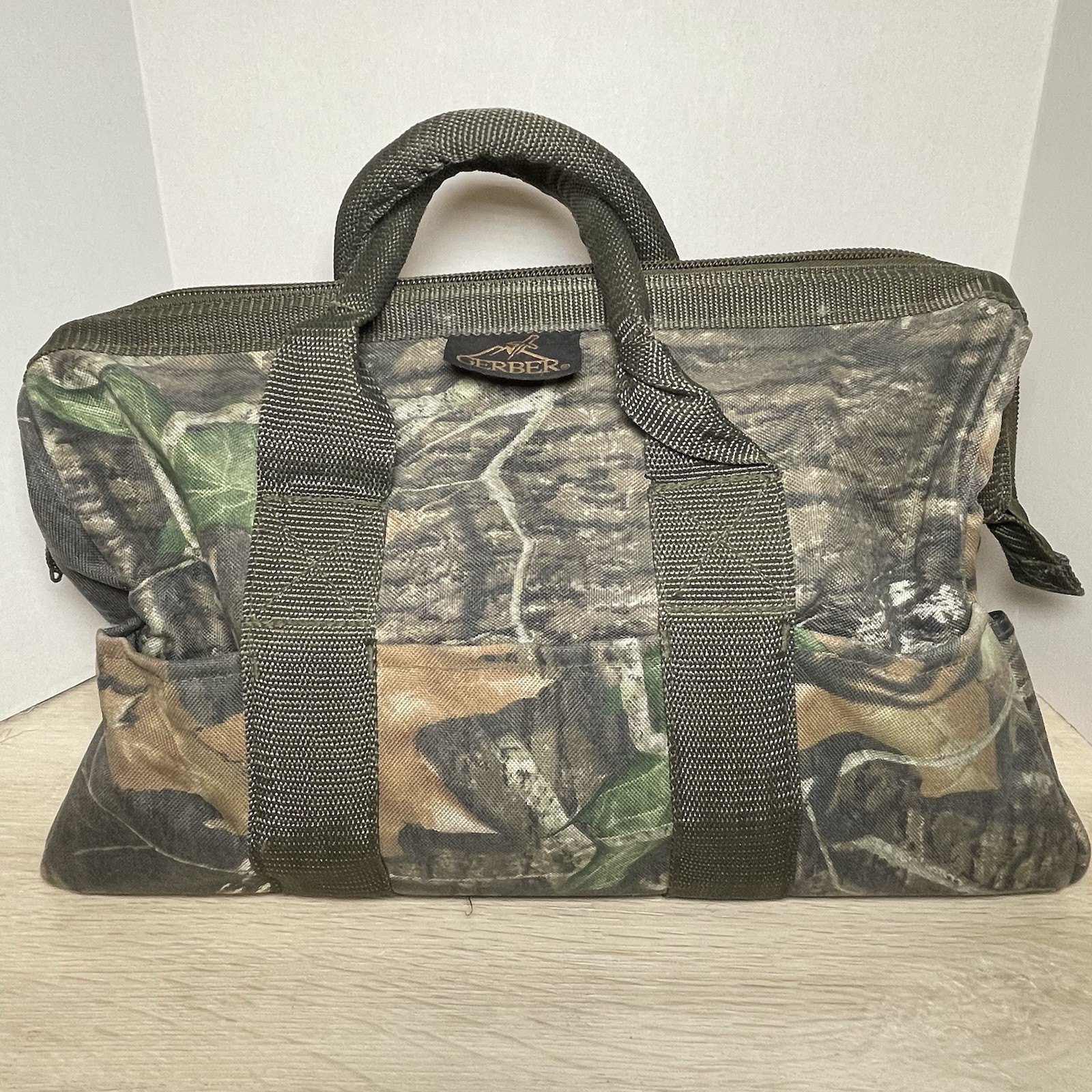 VTG Gerber Wide Mouth Tool Gear Bag Camo Utility Canvas Heavy Duty Multi Pocket