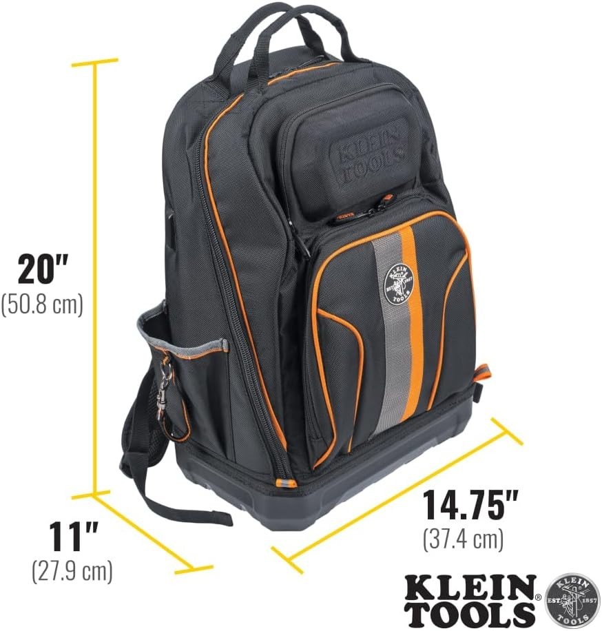 Backpack Tool Bag, Tradesman Pro Extra-Large 40-Pocket Electrician Jobsite Ba…