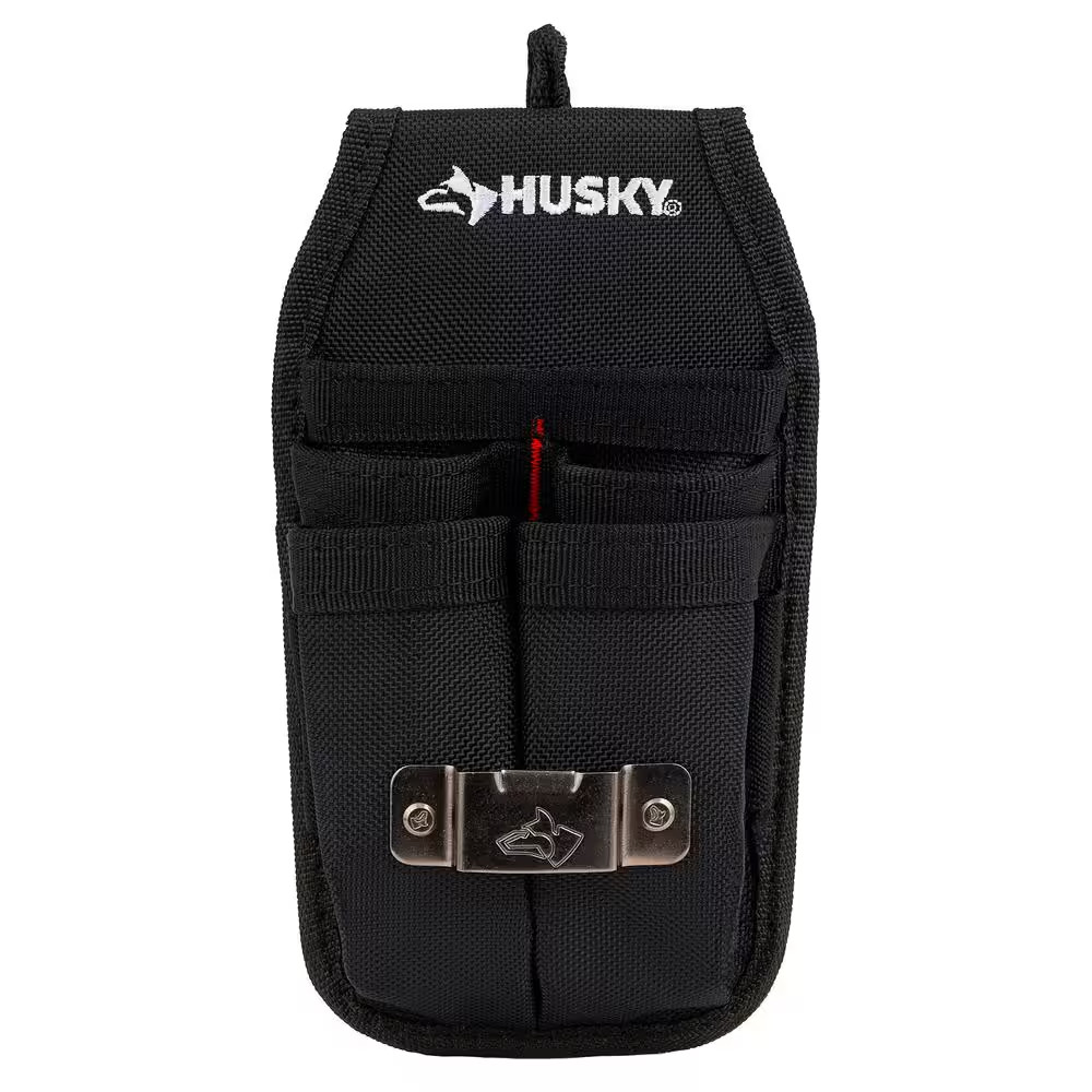 5 In. 5-Pocket Black Four Barrel Tool Belt Pouch