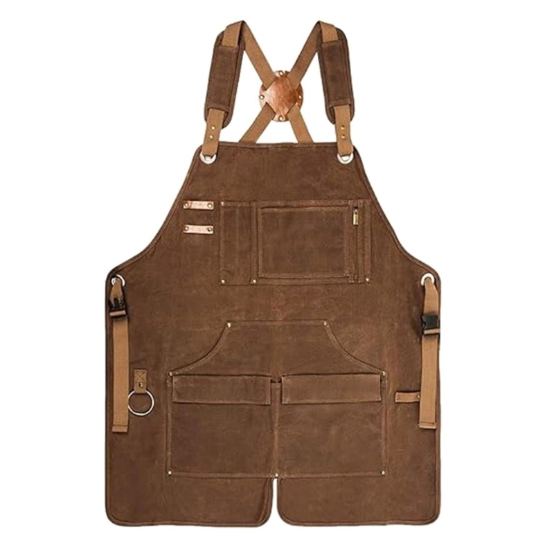Carving Apron Ergonomic Design Front Pocket Collects Chips Effectively